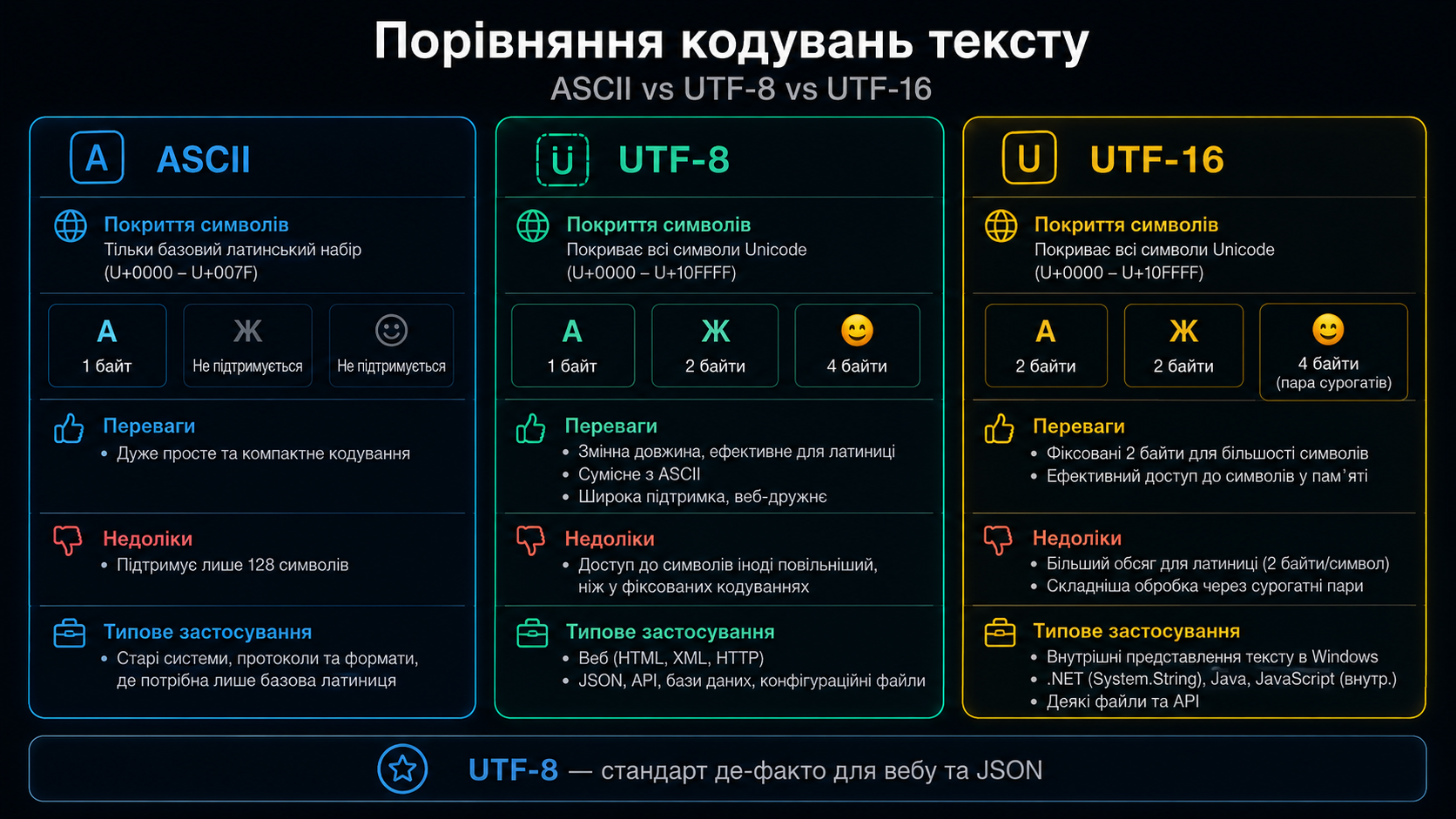 Кодування символів у текстових потоках